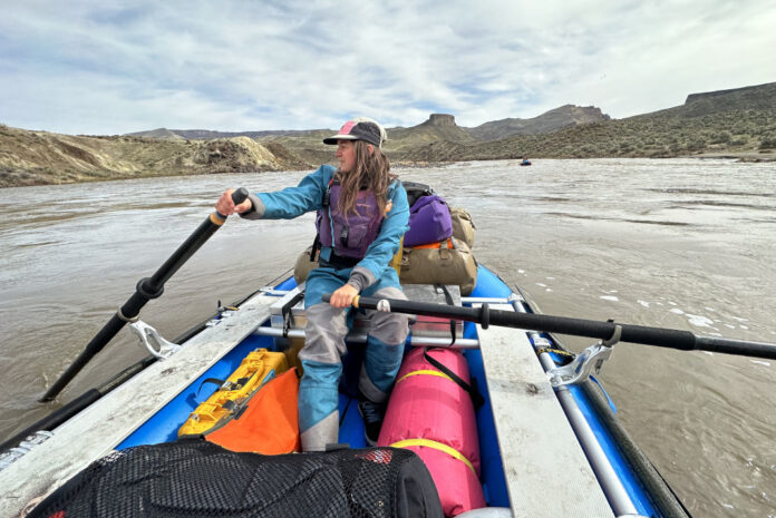 Raft full of trip gear on the Owyhee River