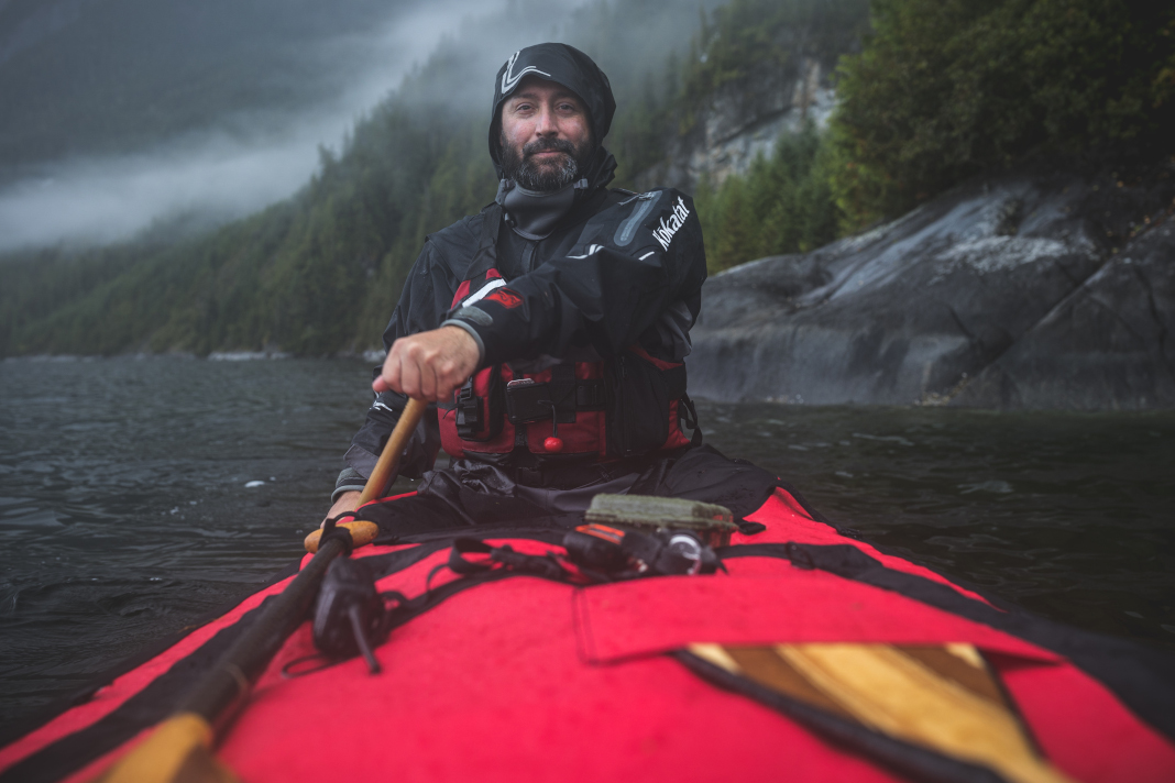 Martin Trahan on a canoe expedition.