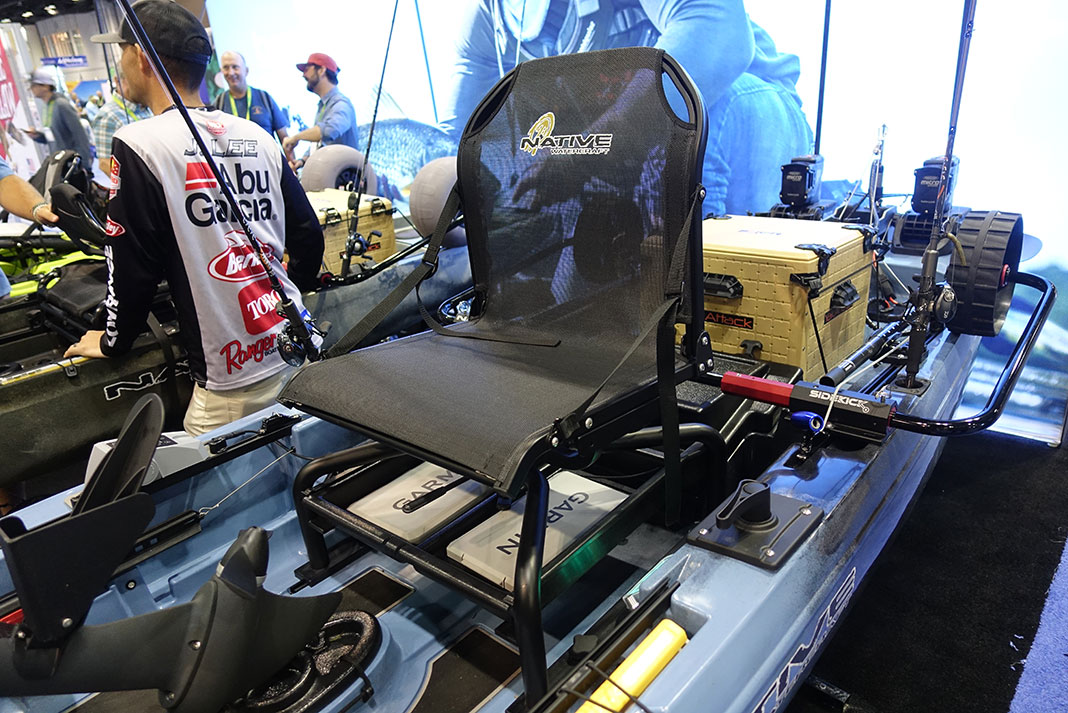 Detail of the Native Watercraft TitanX 12.5 seat at ICAST 2023