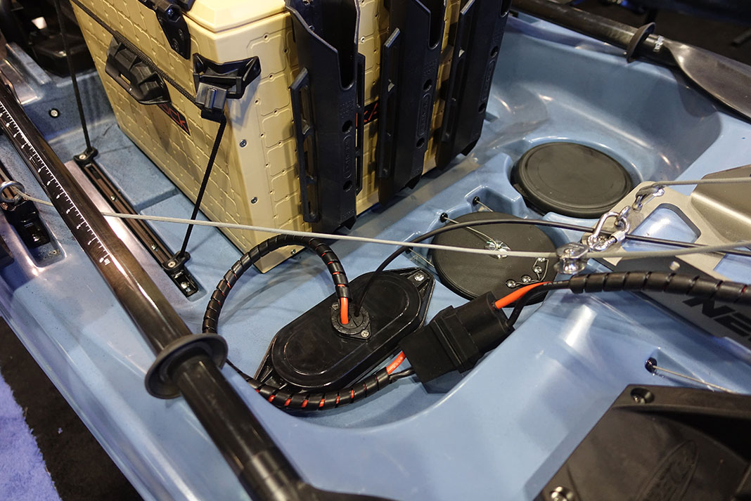 Detail of the Native Watercraft TitanX 12.5 wiring at ICAST 2023