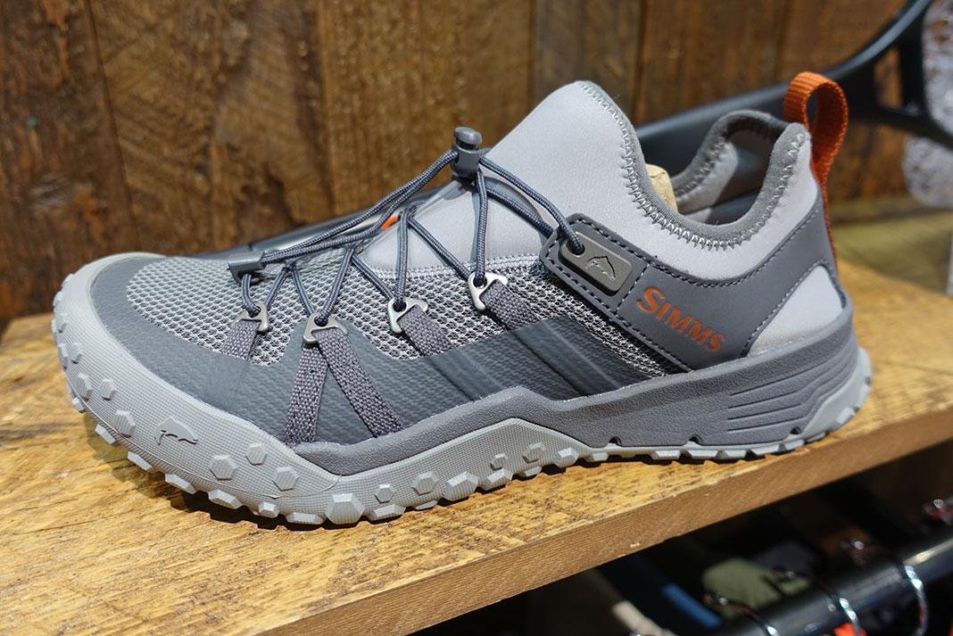 Simms Pursuit water shoe on display at ICAST 2023