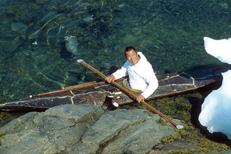 Pili Maratse demonstrates the more utilitarian origins of kayaking