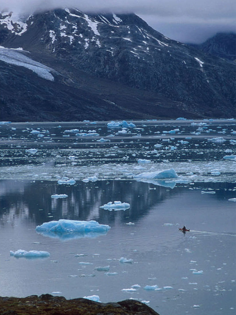 Ice from the Knud Rasmussen chokes Sermiligaq Fjord