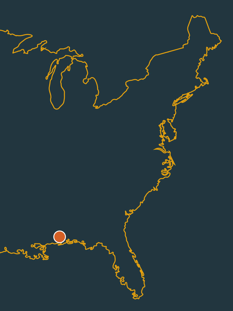 map of Mobile, Alabama