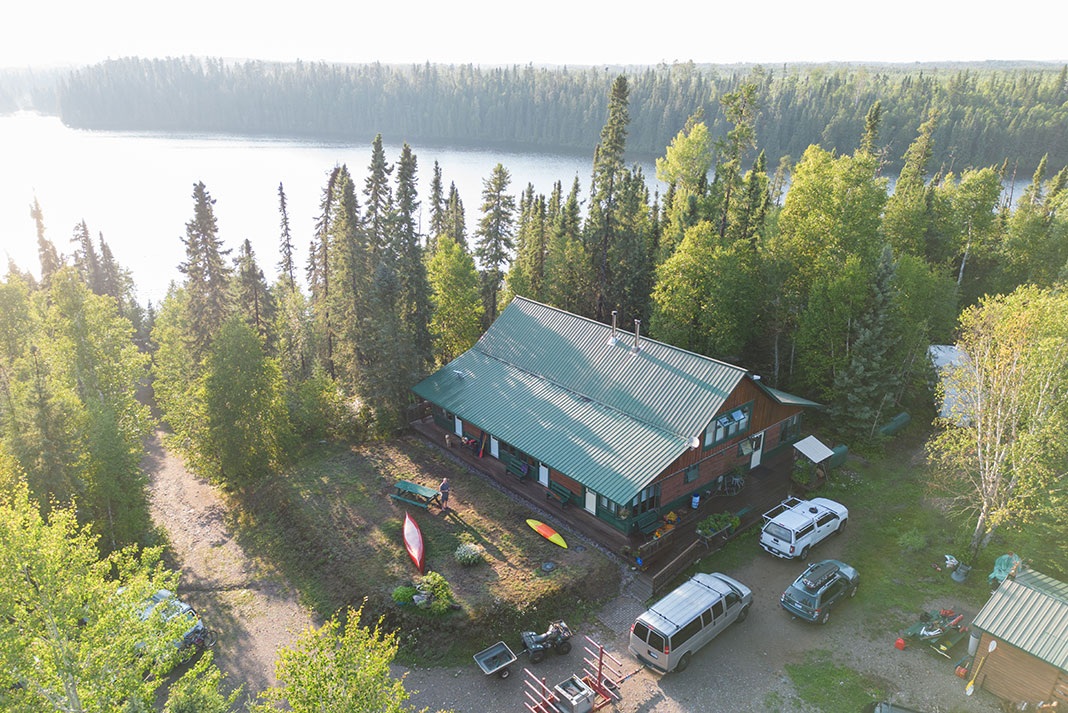 aerial view of Wabakimi Outfitters EcoLodge