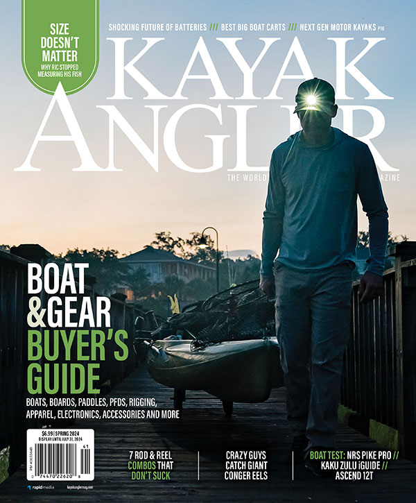 Cover of Kayak Angler Magazine Issue 52, Spring 2024