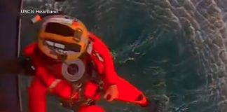 football quarterback rescued at sea by U.S. Coast Guard.