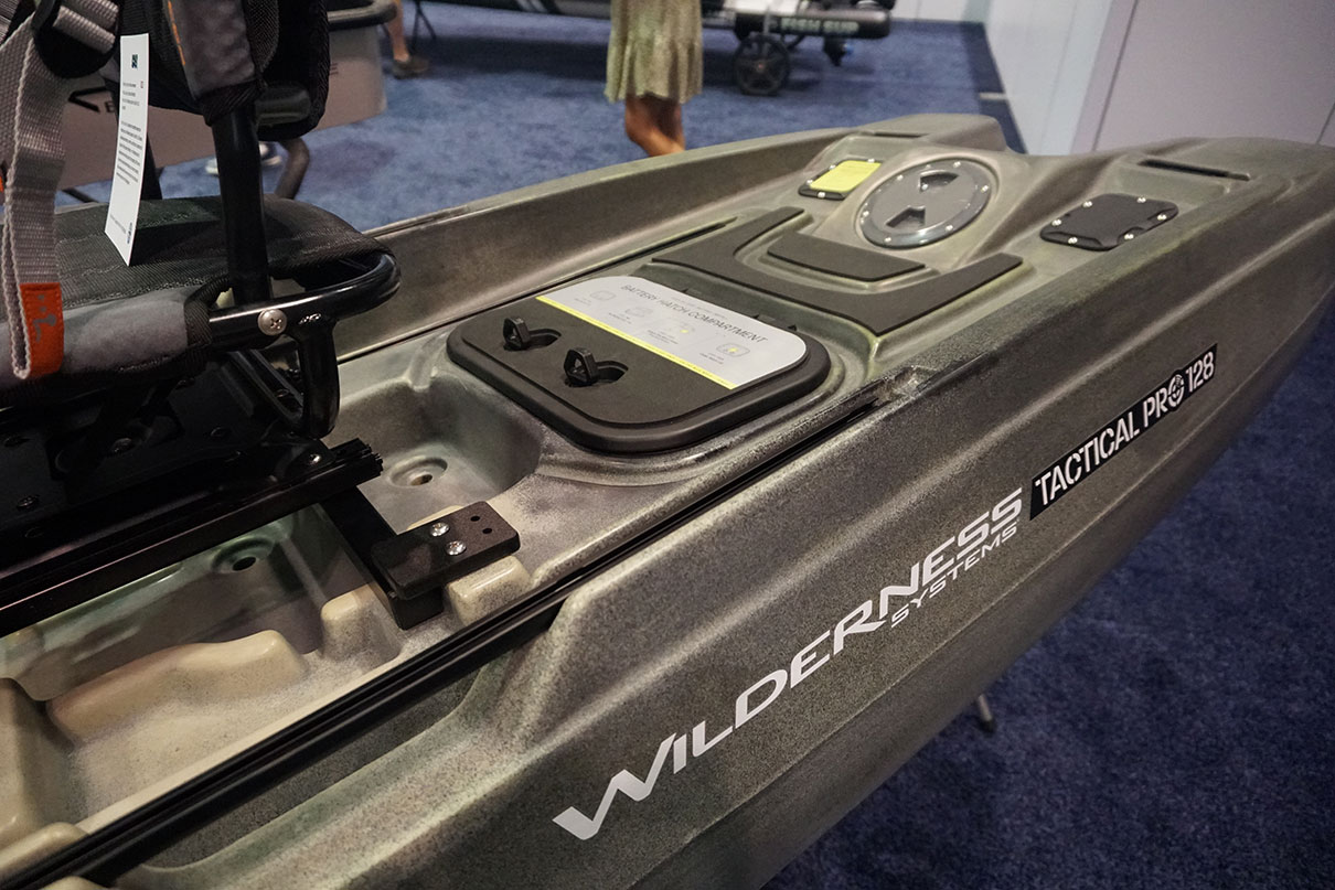 Bow view of the new Wilderness Systems Tactical Pro 128 at ICAST 2024