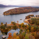 North Alabama: Fishing Central In The Middle Of Nowhere aerial view of North Alabama fishing grounds in fall