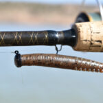 Ned rig setup attached to fishing rod.