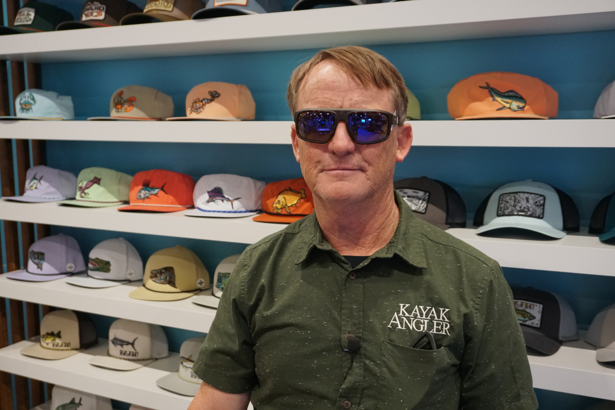 Kayak Angler editor Ric Burnley models a pair of Bajio Greenland sunglasses