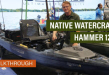 Kayak Angler editor Ric Burnley stands by the new Native Watercraft Hammer 1210 at ICAST 2025