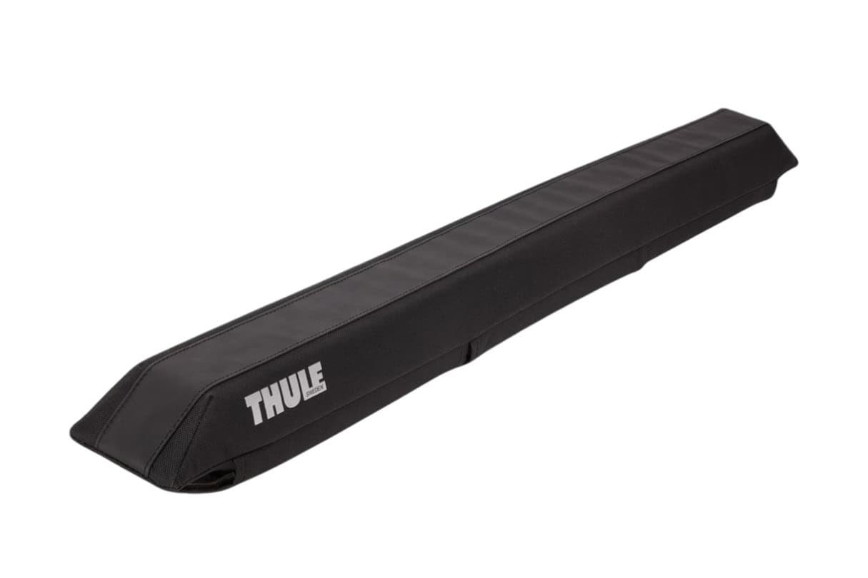 A paddleboard rack pad to be attached to a vehicle's crossbars.