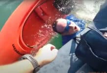 FWC officer pulls struggling kayaker from the water in dramatic rescue caught on bodycam footage.