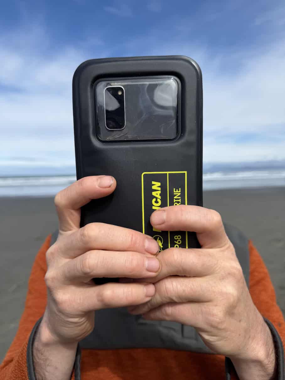 Pelican waterproof phone case.