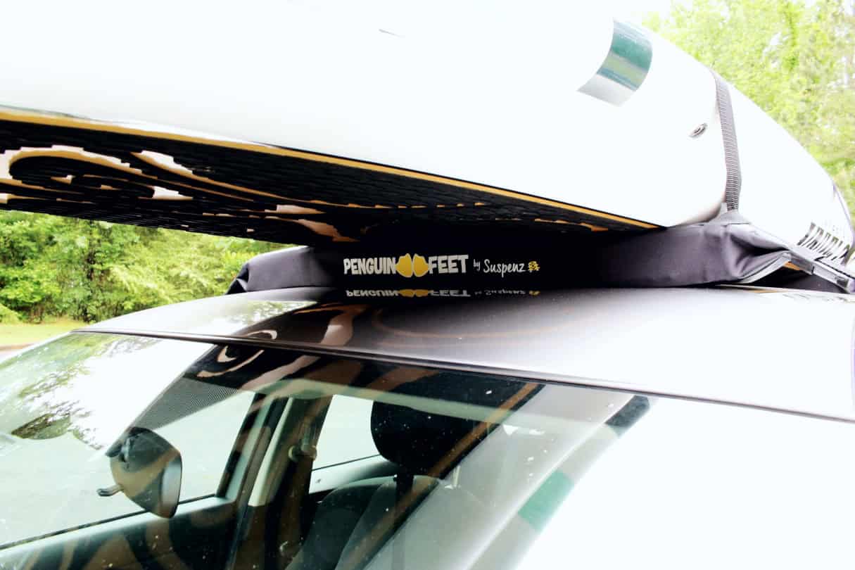 Board sitting on a soft, removable rack system.