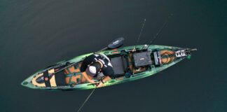 Best Fishing Kayaks For Big And Tall Anglers For 2025 Bird's eye view of the Crescent CK2.
