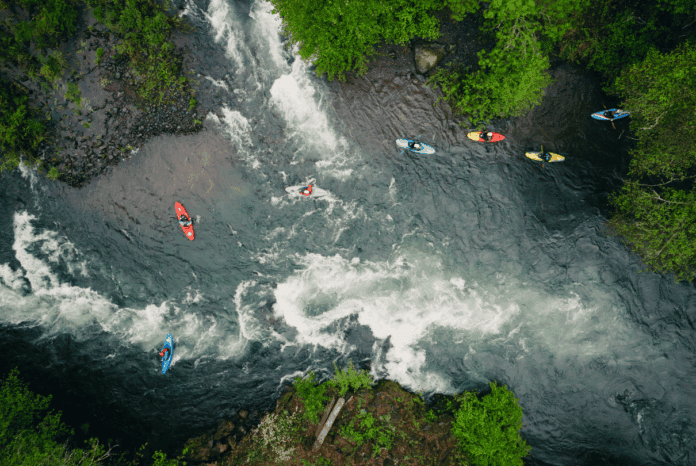 Paddlers gather using Rally Crew app.