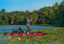 Image of Cameron Smith kayak fishing