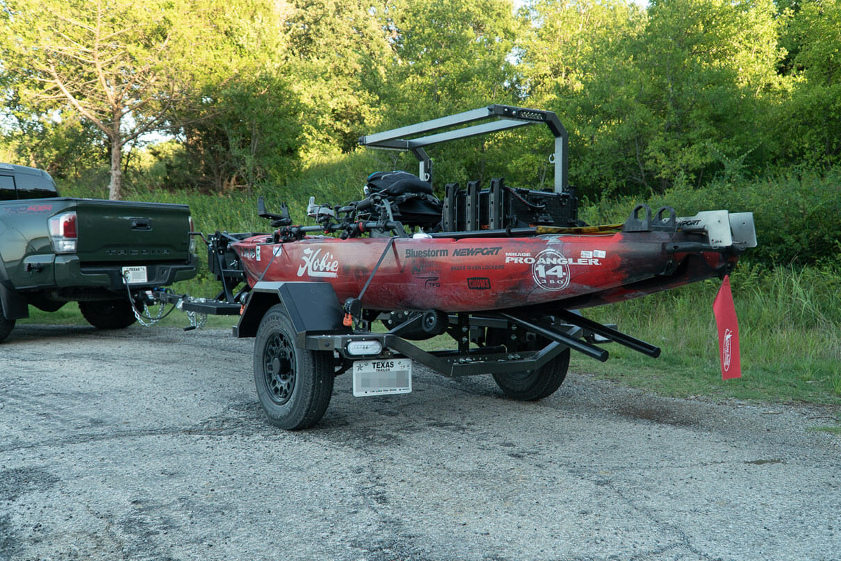 Cameron Smith's rig on the trailer