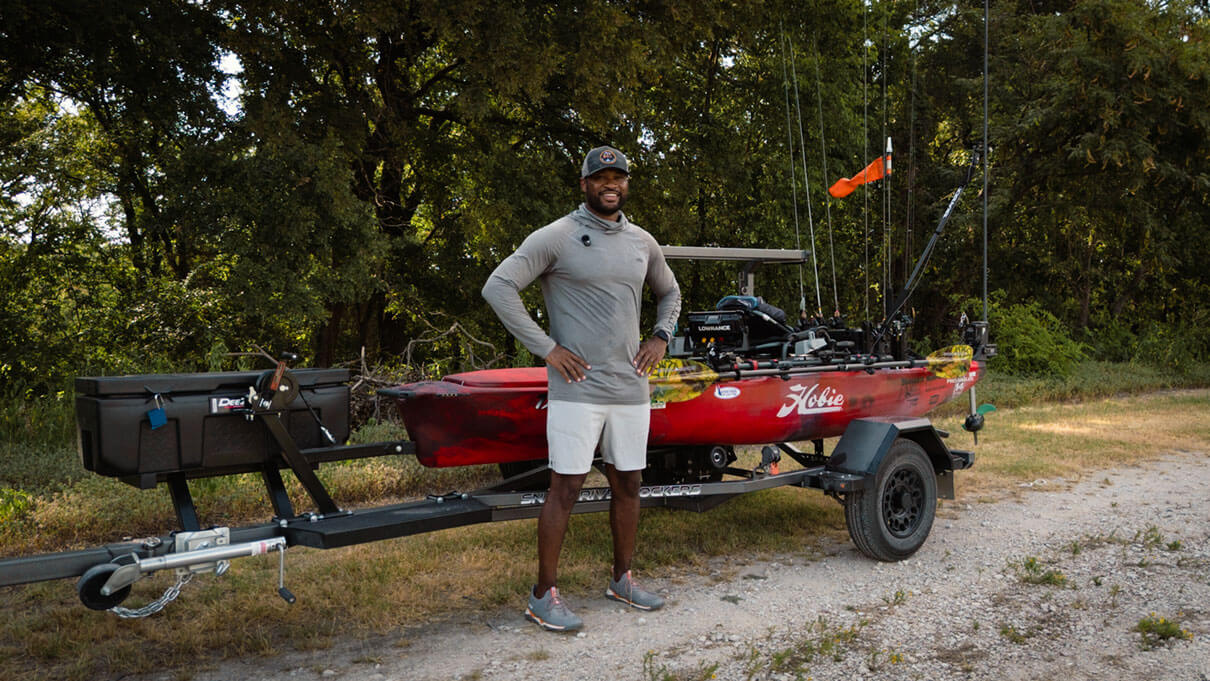 Cameron Smith with his rig
