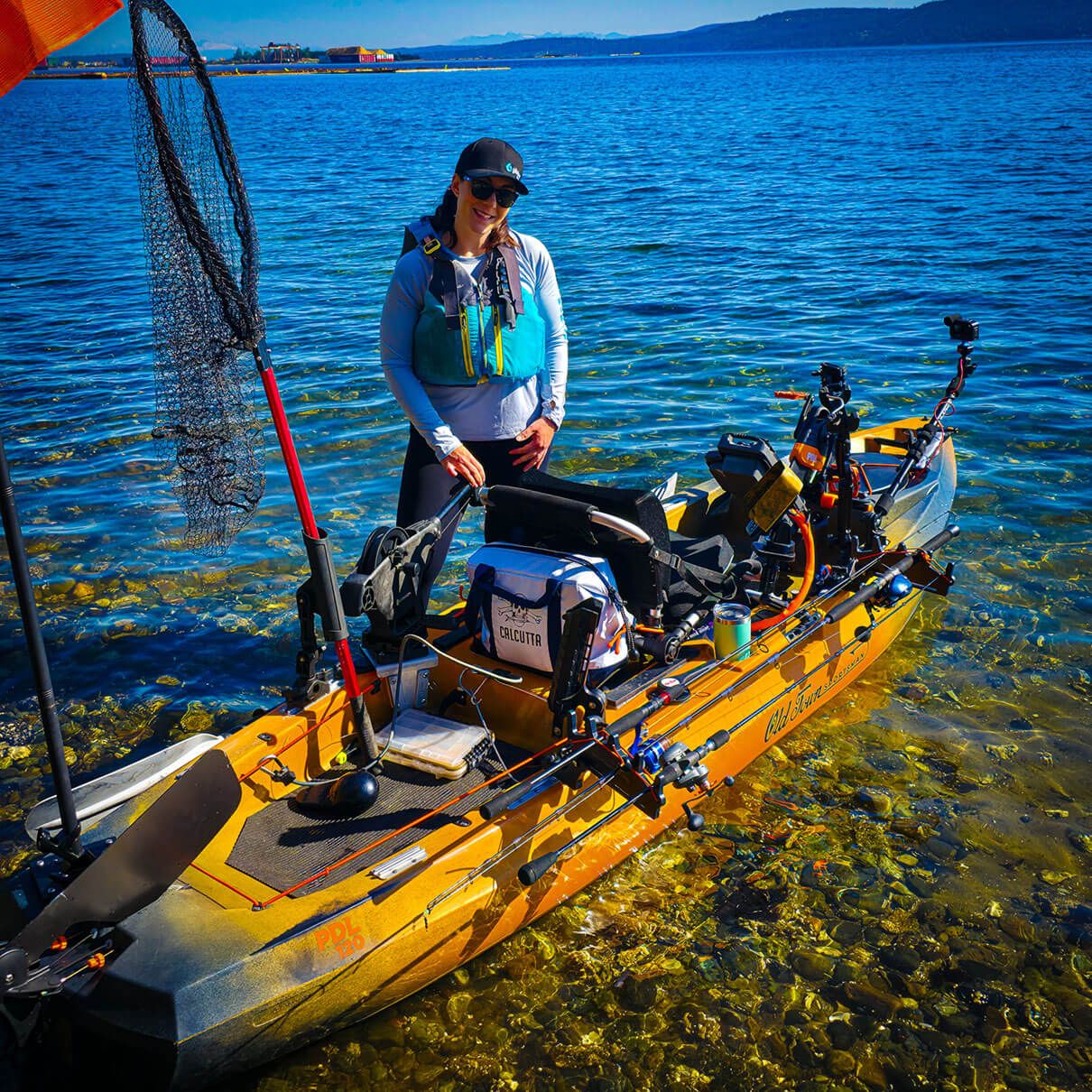 Crystal Borkes with her rig
