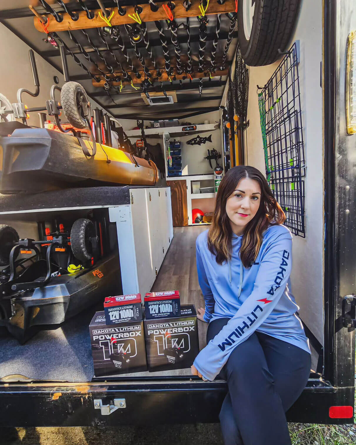 Crystal Borkes with her rig