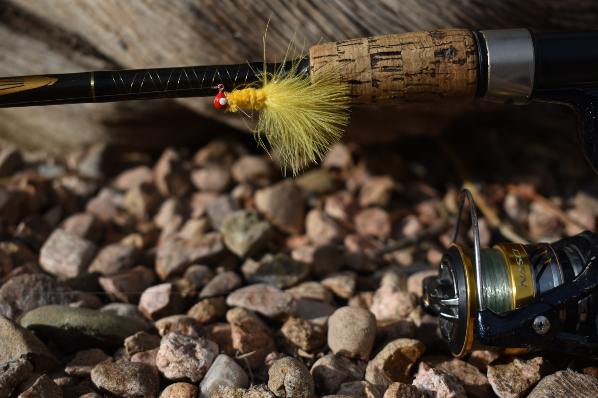 A Marabou jig is a popular lure for crappie fishing.