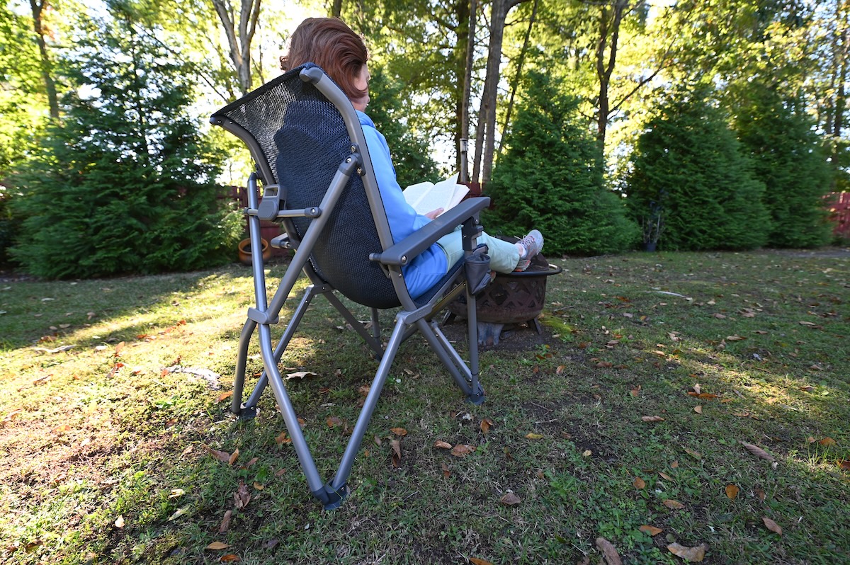 Camp chair for anglers
