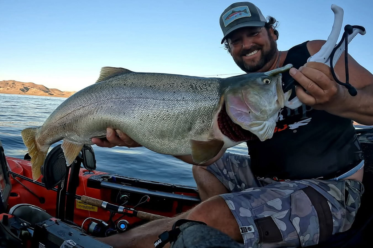 Chad Gierlich shows off his catch.
