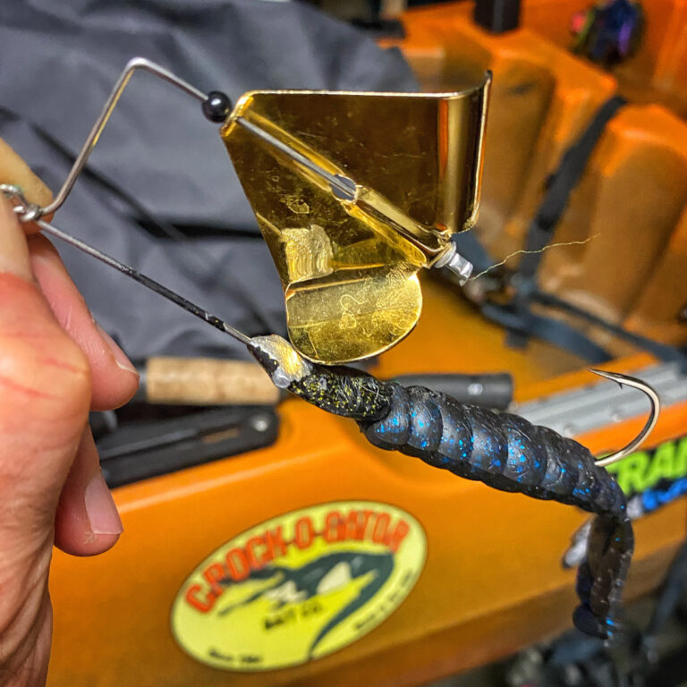 Crock-o-Gator buzzbait lure for fall bass.