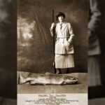 What Do You Know About Fishy Folktales? Georgina Ballantine with her record-setting salmon, photo taken in 1922