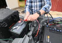 Kayak angler editor Ric Burnley demonstrates how to connect electronics to batteries when rigging your fishing kayak