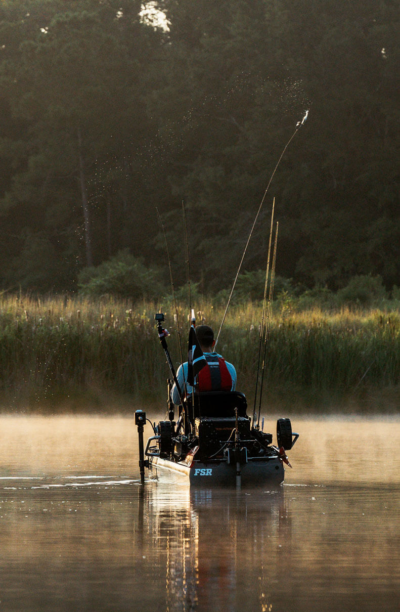 Luis Delgado on the water
