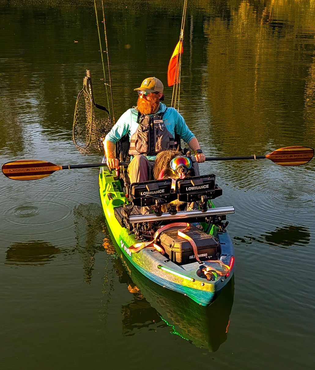 Matt Charette on the water