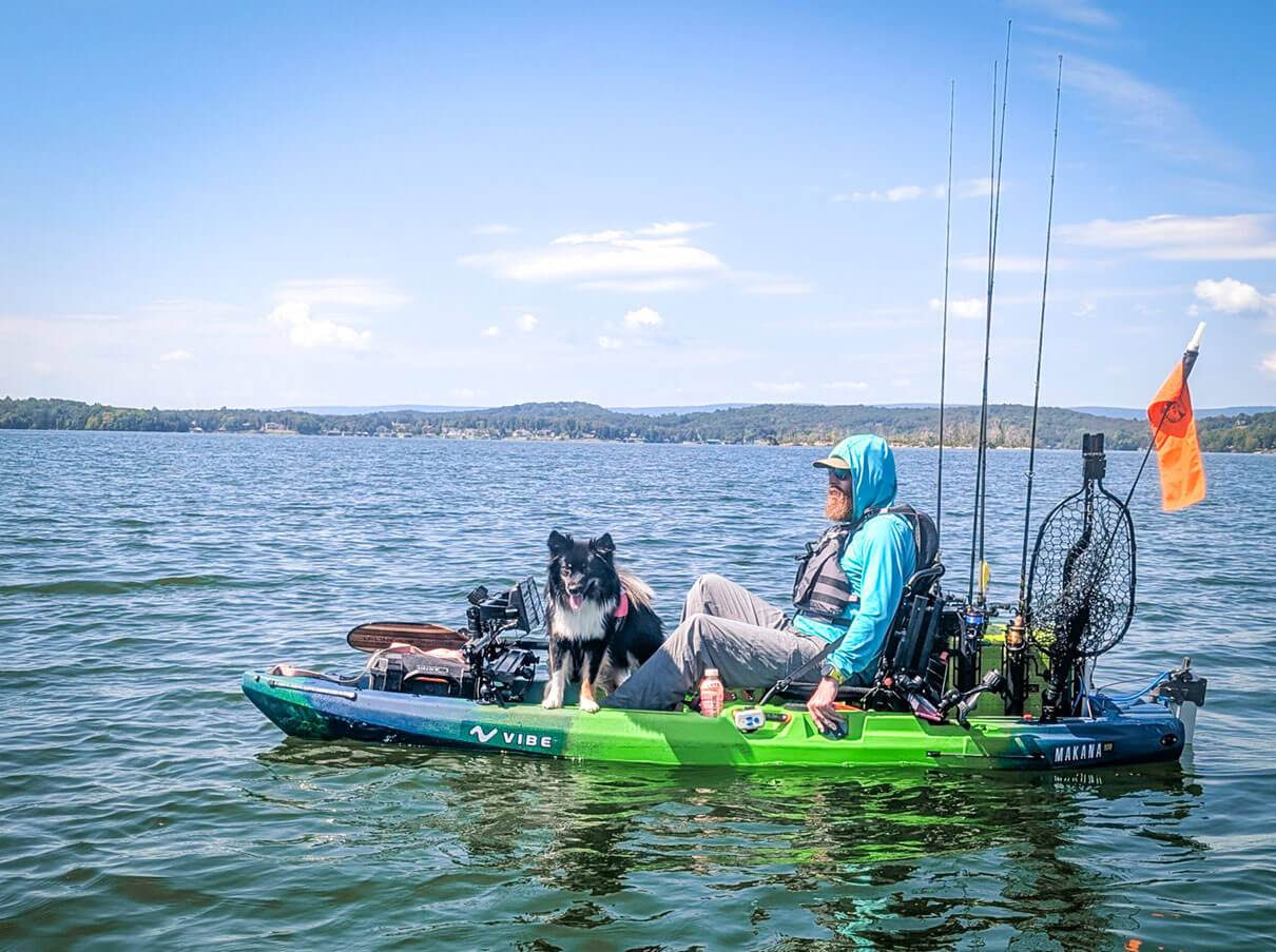 Matt Charette on the water