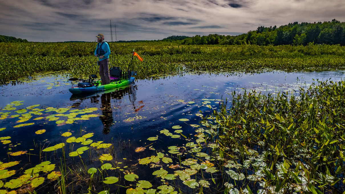 Matt Charette on the water