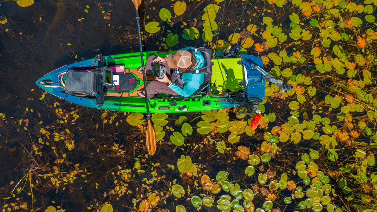 Matt Charette on the water