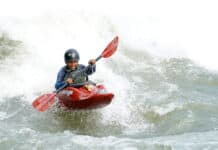 Tupac Andi whitewater kayaking