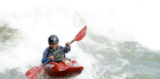 Tupac Andi whitewater kayaking