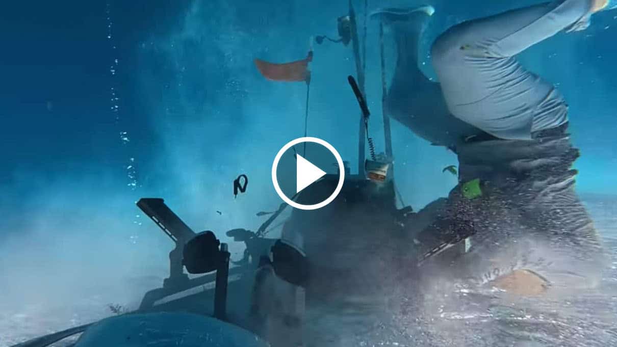 Kayakers Consecutive Capsizes video screenshot with play button to view the YouTube video