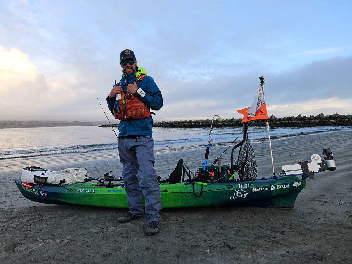 Trevor Powell with his rig