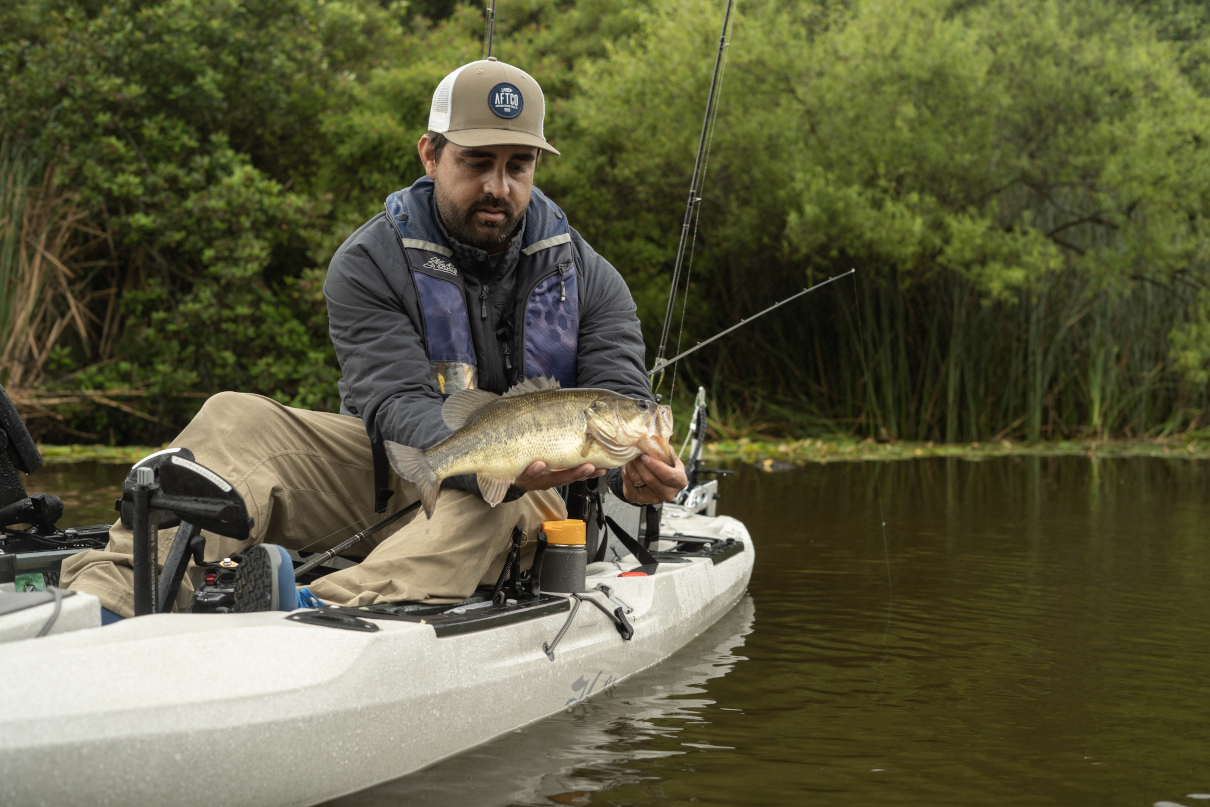Sam Strech releasing bass.