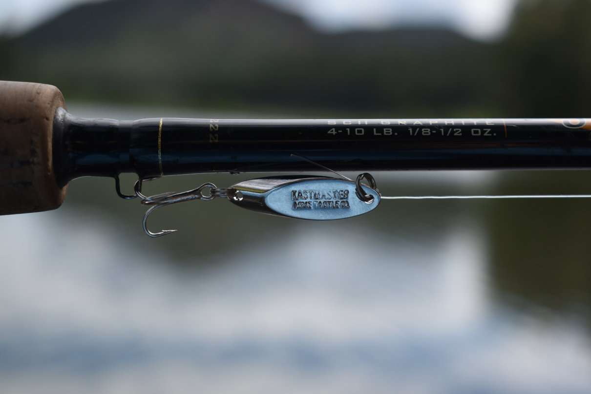 Acme Kastmaster lure for trout in streams and lakes.