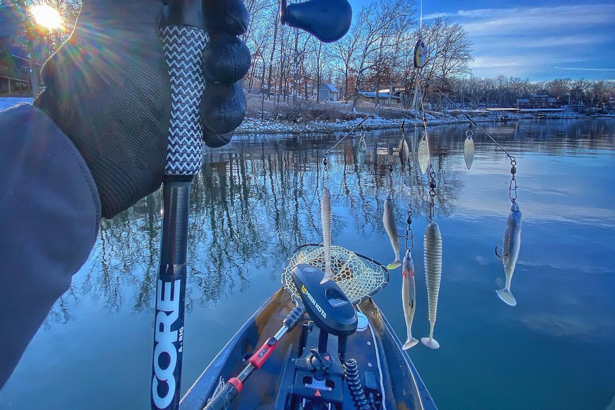 An Alabama rig ready to cast.
