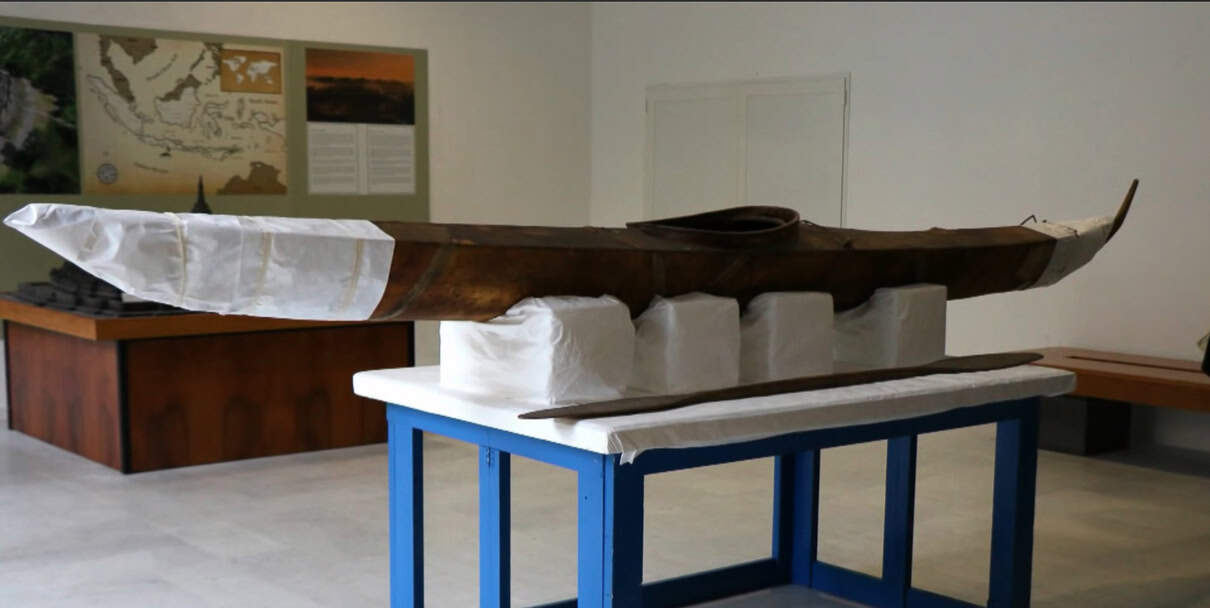 Image of the traditional Inuvialuit kayak that was held at the Vatican for a hundred years, now returning home to Canada