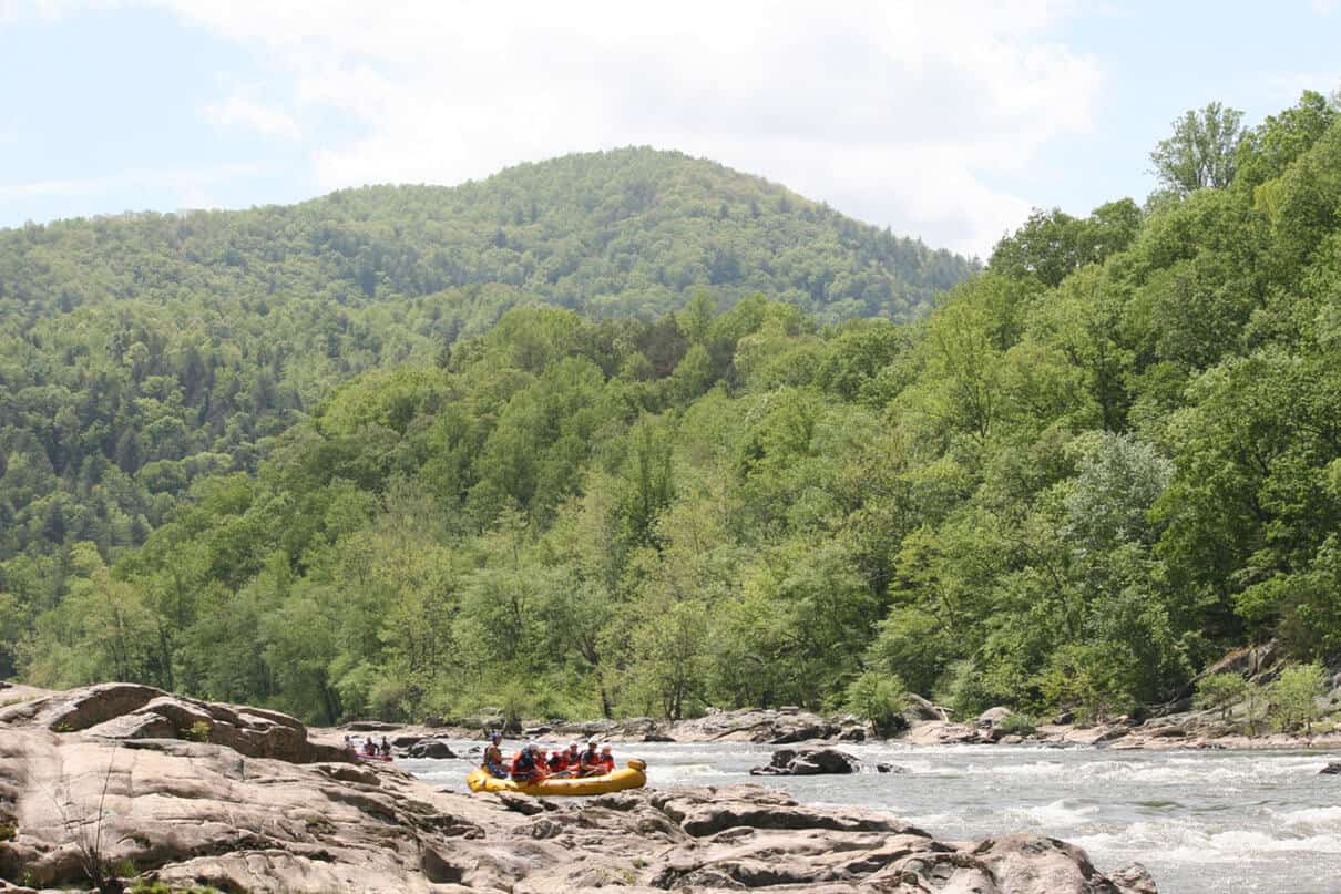 Happier Times: Nantahala Outdoor Center commercial trips on the French Broad