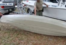 Image of the canoe involved in a deadly alligator attack