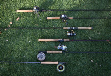 Types Of Fishing Rods—And How To Choose An assortment of different types of fishing rods including spinning rods, baitcasting rods, and fly fishing rods.
