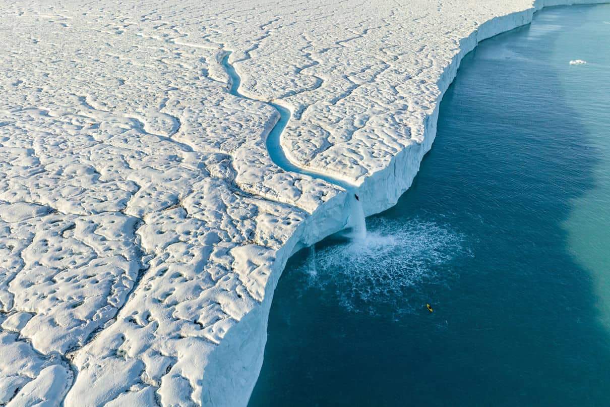 Aniol Serrasolses on the Austfonna ice cap in Svalbard